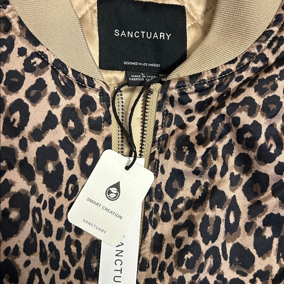 NWT Sanctuary Monroe Sateen Long Sleeve Bomber Jacket (size large) - Picture 10 of 11